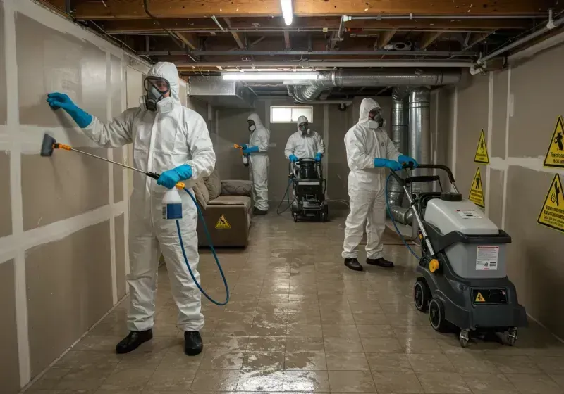 Basement Moisture Removal and Structural Drying process in Broadwater County, MT